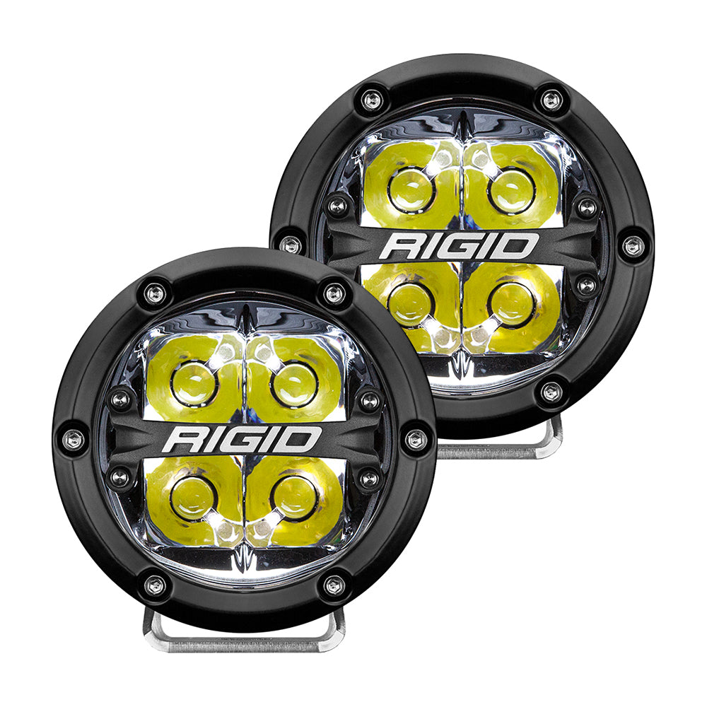 RIGID Industries 360Series 4 LED OffRoad Spot Beam wWhite Backlight Black Housing 36113